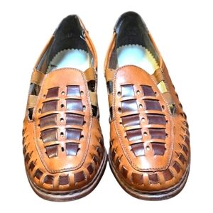 Rieker Antistress woven block heel shoes